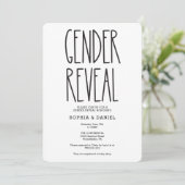 Rustic Farmhouse Gender Reopenbaart Baby shower Ui Kaart (Staand voorkant)