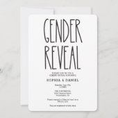 Rustic Farmhouse Gender Reopenbaart Baby shower Ui Kaart (Voorkant)