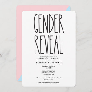 Rustic Farmhouse Gender Reopenbaart Baby shower Ui Kaart