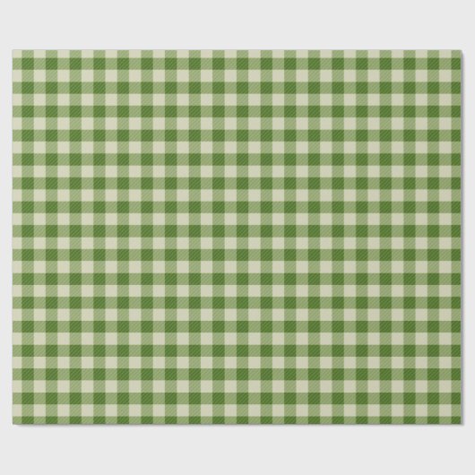 Rustic Farmhouse Green Buffalo Check Gift Cadeaupapier (Vlak)