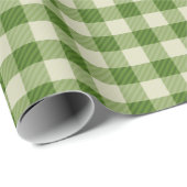 Rustic Farmhouse Green Buffalo Check Gift Cadeaupapier (Rol Hoek)