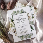 Rustic Farmhouse Greenery Kerstparty Kaart