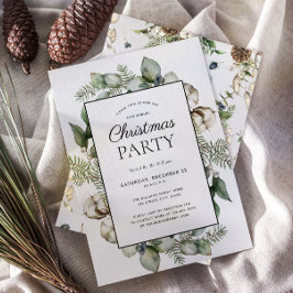 Rustic Farmhouse Greenery Kerstparty Kaart