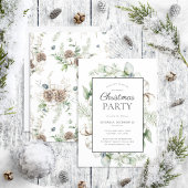 Rustic Farmhouse Greenery Kerstparty Kaart