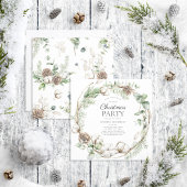 Rustic Farmhouse Greenery Wreath kerstparty Kaart