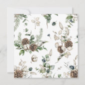 Rustic Farmhouse Greenery Wreath kerstparty Kaart (Achterkant)