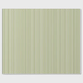 Rustic Farmhouse GreenTicking Stripe Gift Cadeaupapier (Vlak)