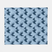 Rustic Farmhouse Hen Pattern – In Blue  Fleece Deken (Voorkant (Horizontaal))