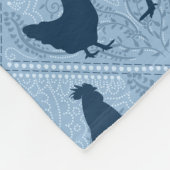 Rustic Farmhouse Hen Pattern – In Blue  Fleece Deken (Hoek)