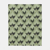 Rustic Farmhouse Hen Pattern – In Green Fleece Deken (Voorkant)