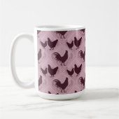 Rustic Farmhouse Hen Pattern – In Pink Koffiemok (Links)
