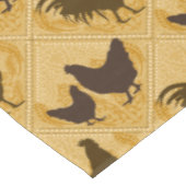 Rustic Farmhouse Hen Pattern – In Yellow  Tafelkleed (Gekanteld)
