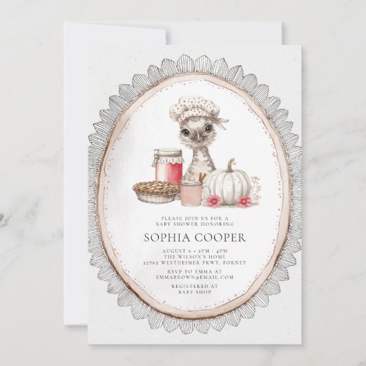 Rustic Farmhouse Herfst Baby shower Kaart (Voorkant)