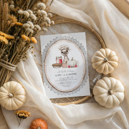 Rustic Farmhouse Herfst Baby shower Kaart