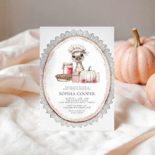 Rustic Farmhouse Herfst Baby shower Kaart