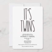 Rustic Farmhouse Het is Twins Baby shower Invite Kaart (Voorkant)