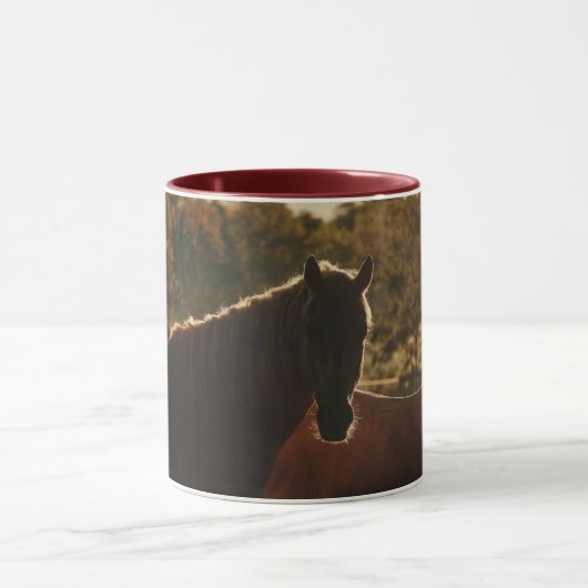 Rustic Farmhouse Horse Mug Mok (Midden)