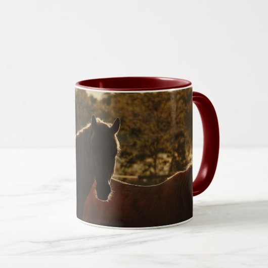 Rustic Farmhouse Horse Mug Mok (Voorkant rechts)