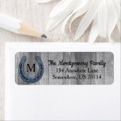 Rustic Farmhouse Horseshoe & Barn Wood Planks Etiket (Insitu)