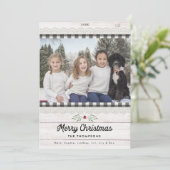 Rustic Farmhouse | Kerst met buffelcheque Kaart (Staand voorkant)