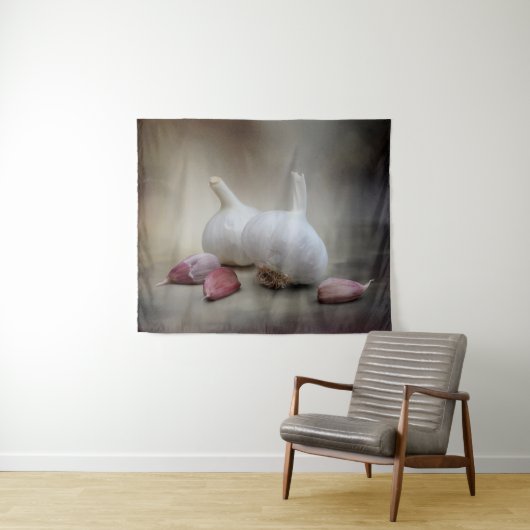 Rustic Farmhouse Kitchen Garlic Food Photography Wandkleed (In Situ (horizontaal))