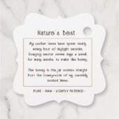 Rustic Farmhouse Kraft Honey  Queen Bee Bedankjes Labels (Achterkant)