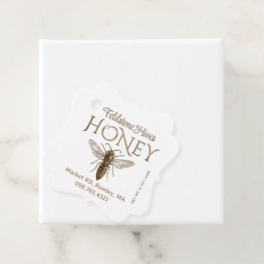 Rustic Farmhouse Kraft Honey  Queen Bee Bedankjes Labels (In situ)