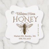 Rustic Farmhouse Kraft Honey  Queen Bee Bedankjes Labels (Voorkant)
