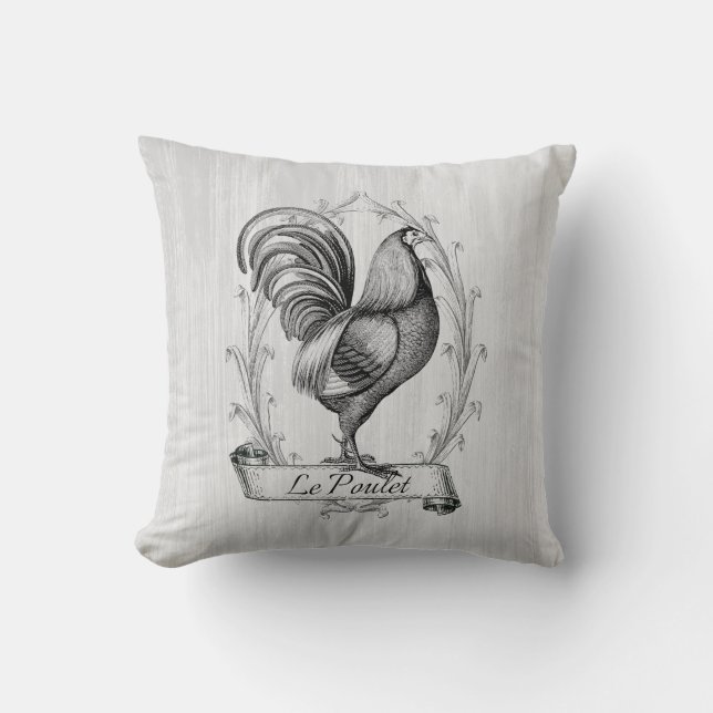 Rustic Farmhouse Land French Hand Drawn Kussen (Voorkant)