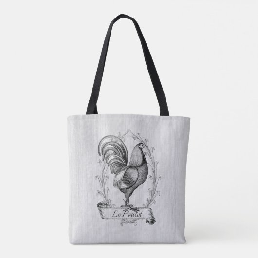 Rustic Farmhouse Land French Hand Drawn Tote Bag (Achterkant)