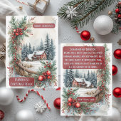 Rustic Farmhouse Magic Christmas Country Berries  Feestdagenkaart