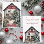 Rustic Farmhouse Magic Christmas Country Pine Tree Feestdagenkaart