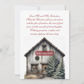 Rustic Farmhouse Magic Christmas Country Pine Tree Feestdagenkaart (Achterkant)