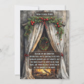 Rustic Farmhouse Magic Christmas Fireplace Hearth Feestdagenkaart (Achterkant)