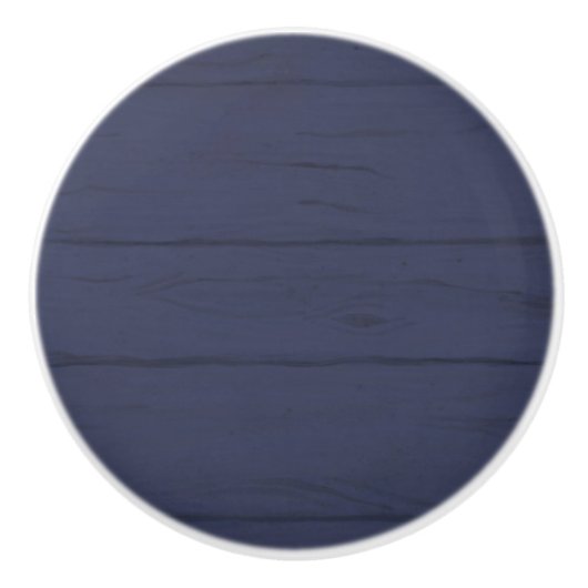 Rustic Farmhouse Modern Navy Blue Barn Wood Keramische Knop (Voorkant)
