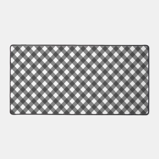 Rustic Farmhouse Monochrome Buffalo Check Geometri Bureaumat (Voorkant)