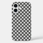 Rustic Farmhouse Monochrome Buffalo Check Geometri Case-Mate iPhone Case (Achterkant)