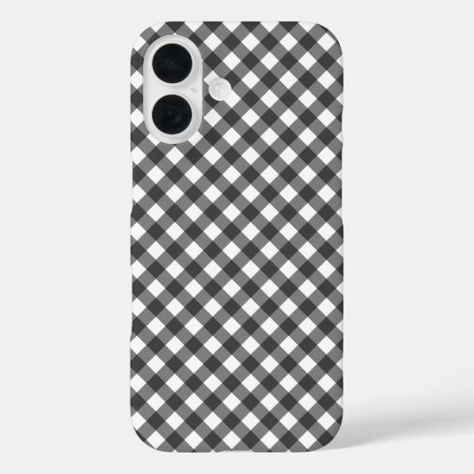 Rustic Farmhouse Monochrome Buffalo Check Geometri Case-Mate iPhone Case (Achterkant)