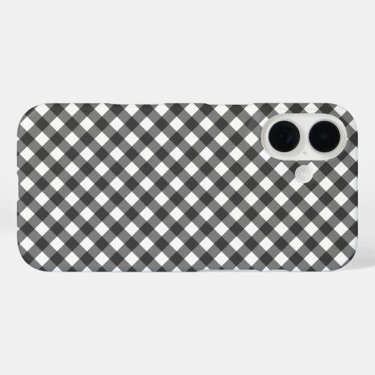 Rustic Farmhouse Monochrome Buffalo Check Geometri Case-Mate iPhone Case (Achterkant (horizontaal))