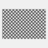 Rustic Farmhouse Monochrome Buffalo Check Geometri Inpakpapier Vel (Voorkant)