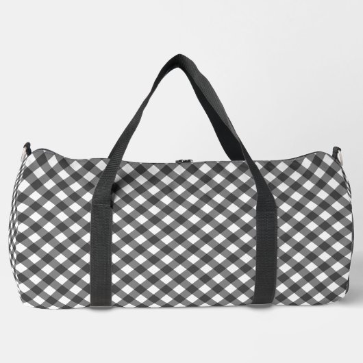 Rustic Farmhouse Monochrome Buffalo Check Geometri Plunjezak (Voorkant)