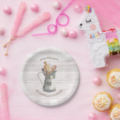 Rustic Farmhouse Name Papieren Bordje (Feest)