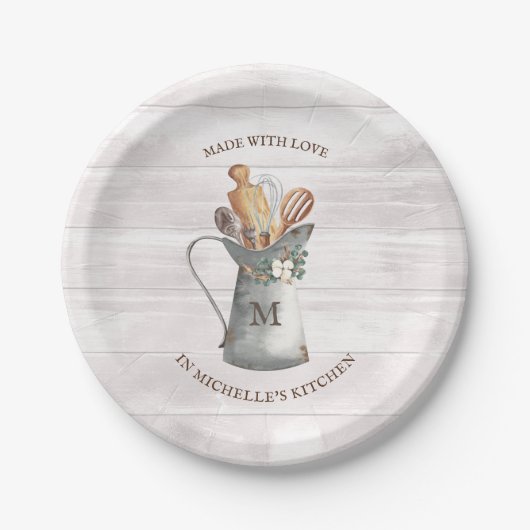 Rustic Farmhouse Name Papieren Bordje (Voorkant)