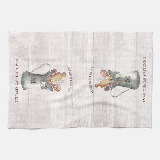 Rustic Farmhouse Name Theedoek (Horizontaal)