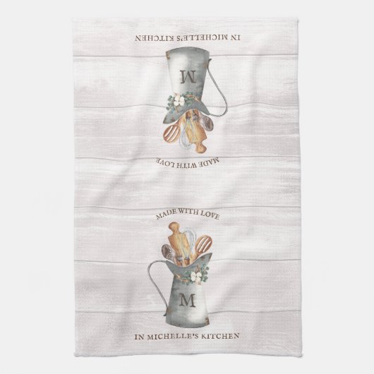 Rustic Farmhouse Name Theedoek (Verticaal)