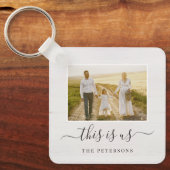Rustic Farmhouse Persoonlijke foto Sleutelhanger (Voorkant)