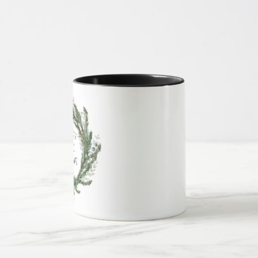 Rustic Farmhouse Pine Eucalyptus Merry and Bright Mok (Midden)