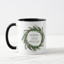 Rustic Farmhouse Pine Eucalyptus Merry and Bright Mok