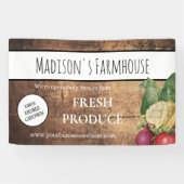 Rustic Farmhouse Produce Boerderij Business Banner (Horizontaal)