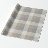 Rustic Farmhouse Pset Tan Grey Ivory Cadeaupapier (Uitgerold)
